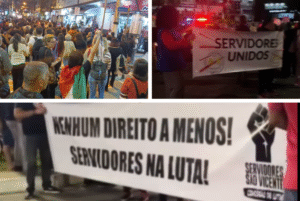 Aposentados de São Vicente intensificam protestos após corte de R$ 870 em seus proventos, que afeta abono e cesta básica.